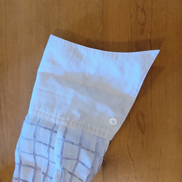 White Sheer Windowpane Button-Up - Picture 2 of 2